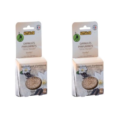 TOP FILTER Lot de 2 x 4 Sachets de granul&eacute;s de parfum pour aspirateur &agrave; la vanille ref 9985750
