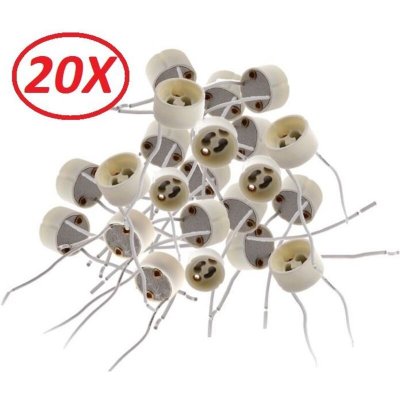 LAMPESECOENERGIE Lot de 20 Douilles Culot GU10 pour Ampoule Halog&egrave;ne ou Led