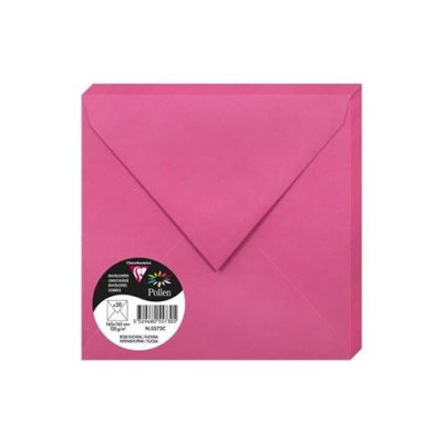 POLLEN Lot de 20 enveloppes 165 x 165 -  - 120g - Rose fuchsia