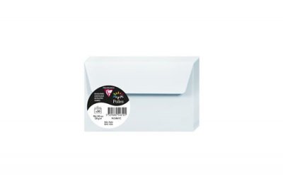 CLAIREFONTAINE Lot de 20 enveloppes 90 x 140 - POLLEN - 120g - Bleu