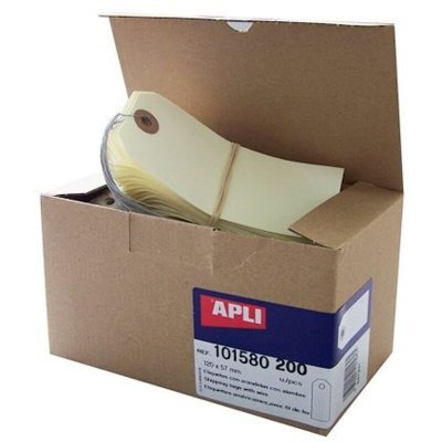 APLI Lot de 200 &eacute;tiquettes am&eacute;ricaines -  - 120 x 57 mm - Beige