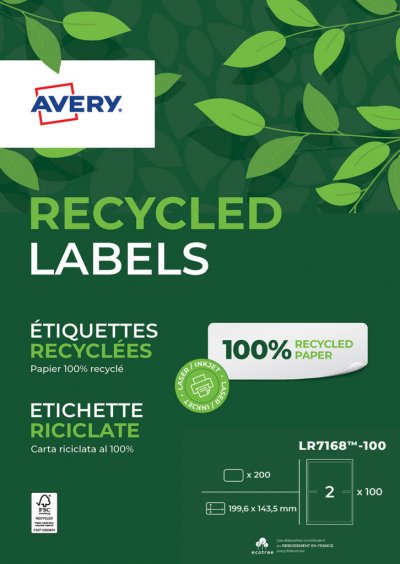 Lot De 200 &Eacute;tiquettes Laser 1996x 1435 Mm Recyclees