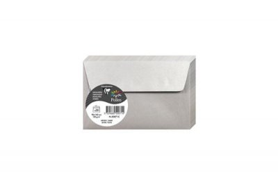 POLLEN BY CLAIREFONTAINE Lot de 25 enveloppes A4 Pollen 9 x 14 cm Argent