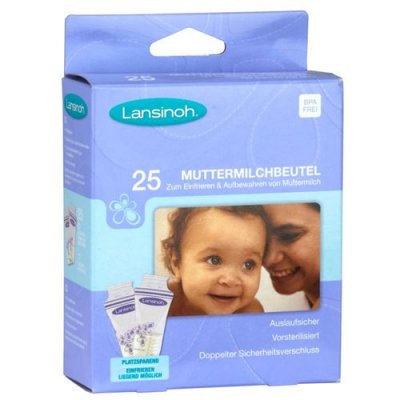 LANSINOH Lot de 25 Sachets de Conservation de Lait Maternel 