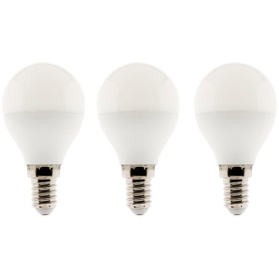 ELEXITY Lot de 3 ampoules LED sph&eacute;riques 5,2W E14 470lm 2700K (blanc chaud)