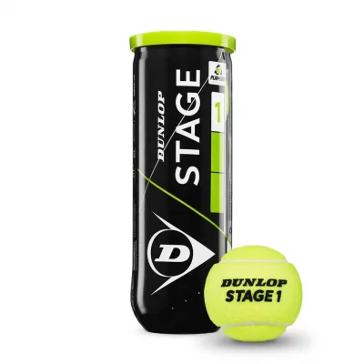 DUNLOP Lot de 3 balles de tennis  stage 1 - jaune/vert - TU