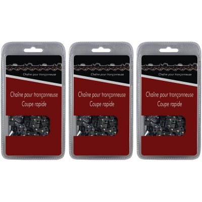 GT MARKET Lot de 3 cha&icirc;nes 50 maillons - Compatible tron&ccedil;onneuses STIHL MS 181 et 211