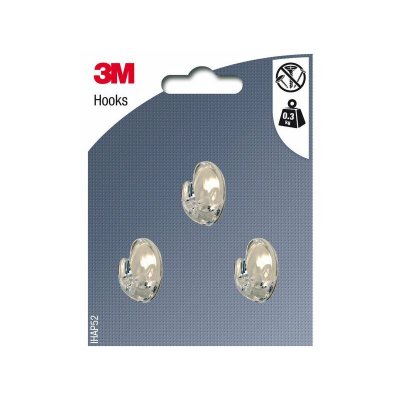 Lot De 3 Crochets Adh&eacute;sif, Vert - 3M