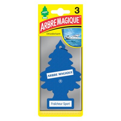 ARBRE MAGIQUE Lot De 3 D&eacute;sodorisants Voiture  Fra&icirc;cheur Sport