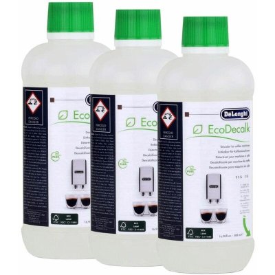 DELONGHI Lot de 3 D&eacute;tartrant 500ml ECODECALK Cafeti&egrave;re Expresso (5513291781 5513296041 )