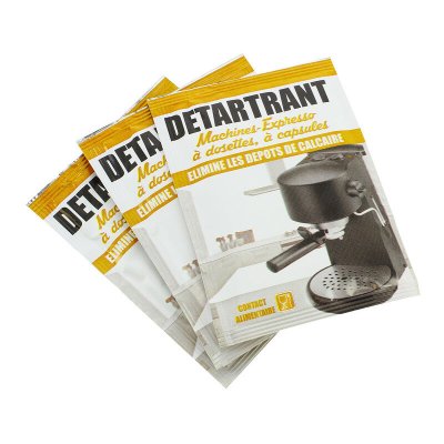 HOME EQUIPEMENT Lot de 3 d&eacute;tartrants pour cafeti&egrave;res et machines &agrave;  caf&eacute; en poudre Fackelmann ref. 01261