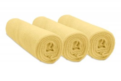 EASY DORT Lot de 3 housses pour matelas &agrave; langer Couleur - Jaune paille