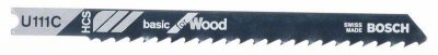 BOSCH Lot de 3 lames de scie sauteuse basic for wood u111c l 92 mm  2608630566