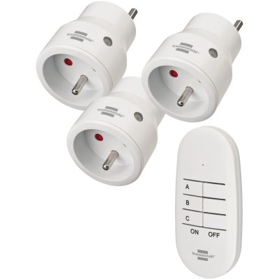 BRENNENSTUHL Lot De 3 Prises T&eacute;l&eacute;command&eacute;es Comfort-line Sans Fil