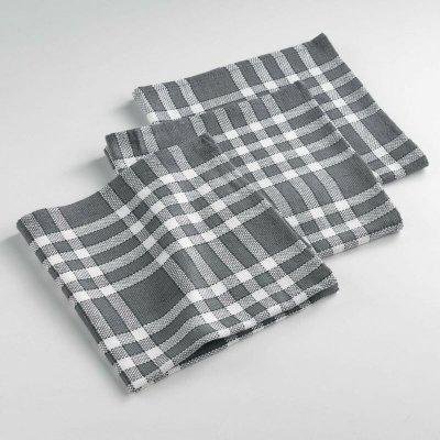 DOUCEUR D INTERIEUR Lot de 3 serviettes de table ""traditio"" 45cm anthracite