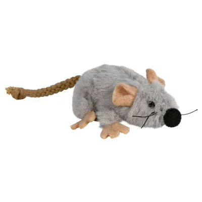 TRIXIE Lot de 3 souris en peluche avec menthe &agrave; chat - 3 souris