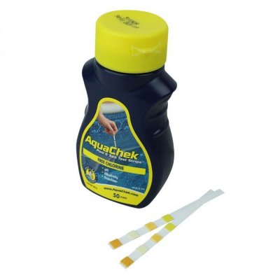 AQUACHEK Lot de 3 x 50 bandelettes d'analyse pour piscine ou spa - 4 en 1 - Jaune