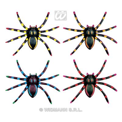 W WIDMANN MILANO PARTY FASHION Lot De 4 Araign&eacute;es D&eacute;coratives - accessoire Halloween