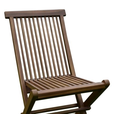 MAISON ET STYLES Lot de 4 chaises en teck pliables