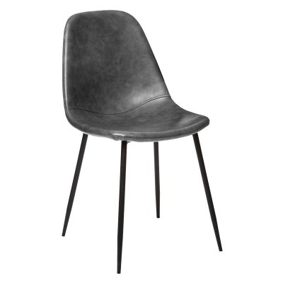 Lot de 4 chaises m&eacute;tal ""vladi"" gris
