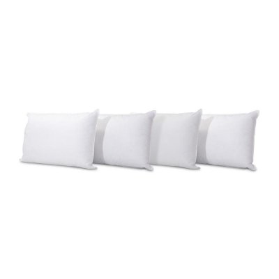 BELLECOUR Lot de 4 oreillers 45x70 Fibres creuses polyester