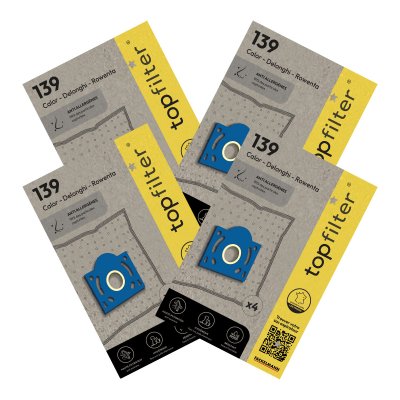 TOP FILTER Lot de 4 packs de 4 sacs aspirateur 64967 pour Moulinex Premium ref 9995950
