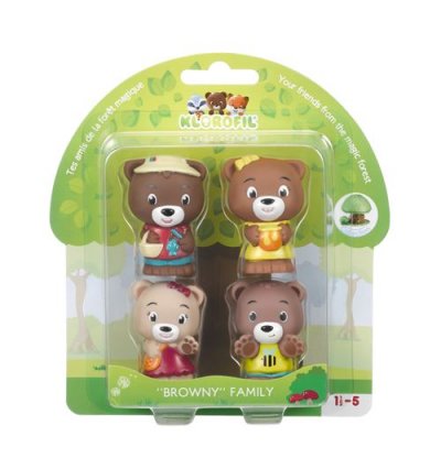 KLOROFIL Lot de 4 personnages Ours Multicolore 