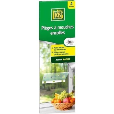 KB HOME DEFENSE Lot de 4 Pi&egrave;ges &agrave; mouches, glu, KB