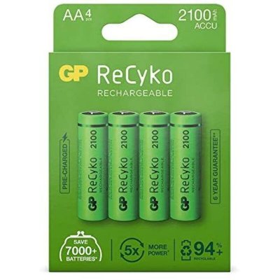 GP BATTERIES Lot de 4 piles rechargeables ReCyko Pro AA - GP - 1800 mAh