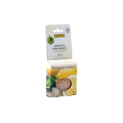 TOP FILTER Lot de 4 sachets de granul&eacute;s parfumants pour aspirateur au citron ref 0720350