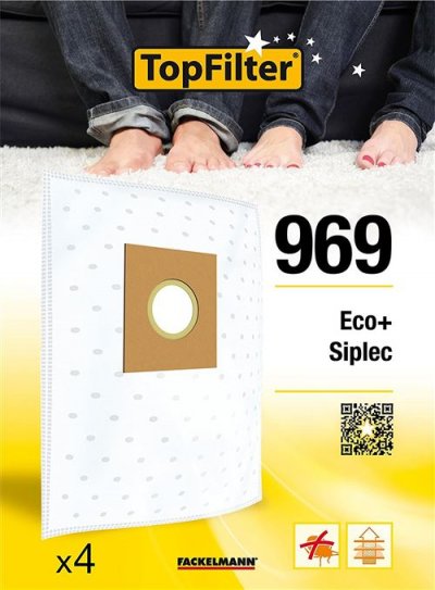 TOP FILTER Lot de 4 sacs aspirateur Eco+ et Siplec L 501 TopFilter Premium ref. 64969