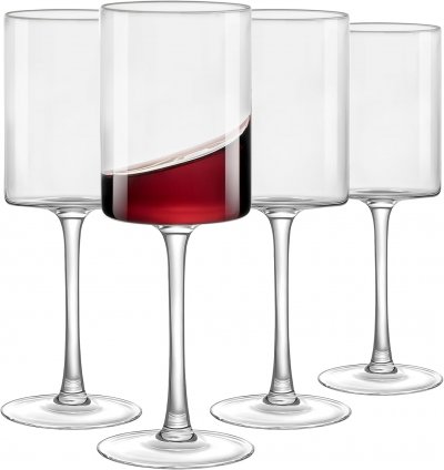 VENDOS85 Lot De 4 Verres &Agrave; Vin En Cristal 52 Cl