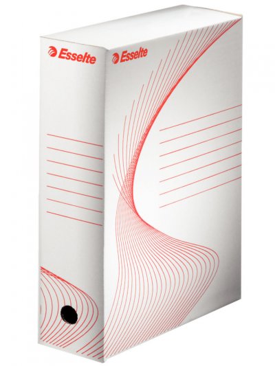 ESSELTE Lot de 5 Bo&icirc;tes archive Boxy 25 x 35 cm Dos de 100 mm Blanc