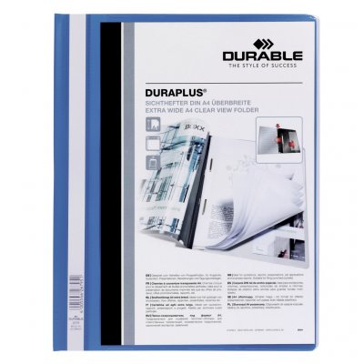 DURABLE Lot de 5 -  Chemise &agrave; lamelles Duraplus en PVC - Bleu