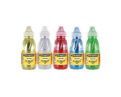 GENERIQUE Lot de 5 Gels Paillet&eacute;s 250ml : Or, Argent, Vert, Rouge et Bleu