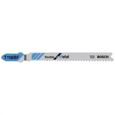 BOSCH Lot de 5 Lames de Scie sauteuse T 118 BF  2608634503 pour m&eacute;tal