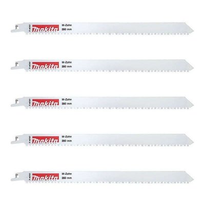 MAKITA Lot de 5 Lames de scies r&eacute;cipros  P-45727 M-Force 280 mm