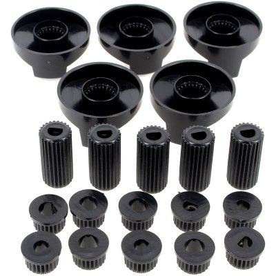 GENERIQUE Lot de 5 manettes noires universelles (21815) Four, cuisini&egrave;re