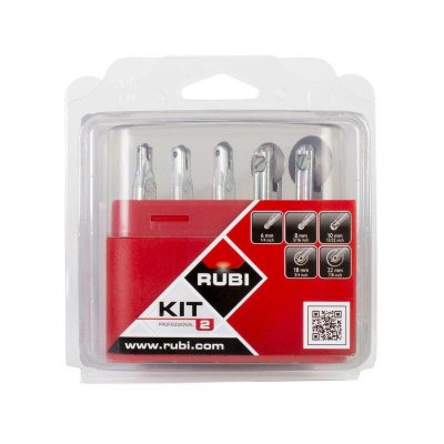RUBI Lot de 5 molettes pour coupe-carreaux , 6, 8, 10, 18, 22 mm