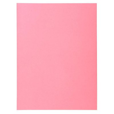 EXACOMPTA Lot de 5 Paquet de 50 chemises SUPER 210 2 rabats, coloris rose