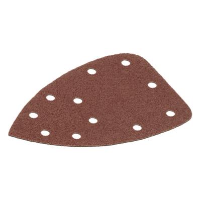 OUTIFRANCE Lot de 5 patins triangulaires auto-agrippants - grain 80 - 165x165x100 mm