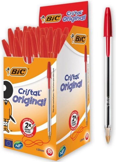 BIC LOT de 50  Cristal Stylo Bille fin