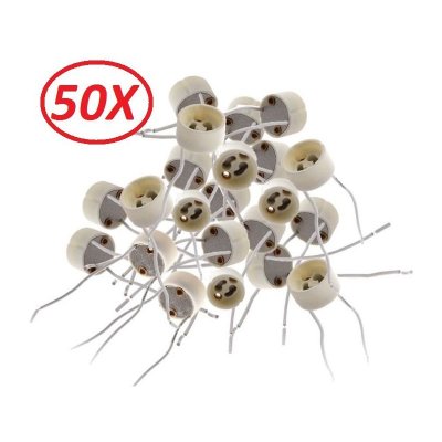 LAMPESECOENERGIE Lot de 50 Douilles Culot GU10 pour Ampoule Halog&egrave;ne ou Led
