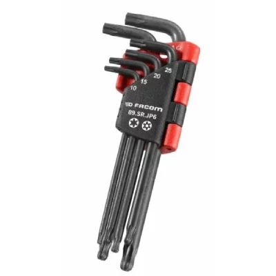FACOM Lot de 6 cl&eacute;s m&acirc;les longues en acier forg&eacute;  89SR JP6PG