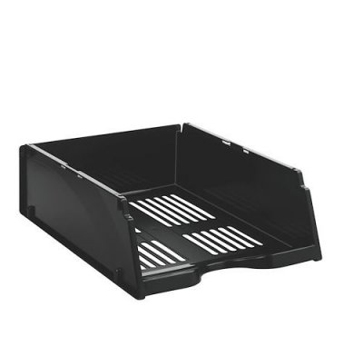  Lot de 6 Corbeille &agrave; courrier Transit Jumbo A4+, Coloris Noir
