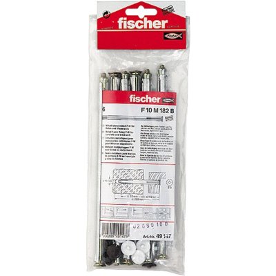 FISCHER Lot de 6 fixations m&eacute;talliques pour cadres  F10 M 182 B C02495