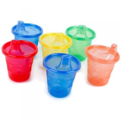 NUBY Lot de 6 gobelets avec bec dur 9mois + - 