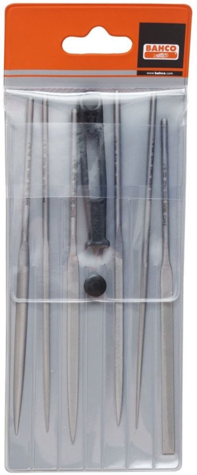 BAHCO Lot de 6 limes assortiment b&acirc;tarde , 140 mm