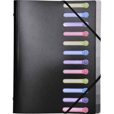EXACOMPTA Lot de 6 Trieur extensible ORDONATOR, 12 compartiments, coloris bleu