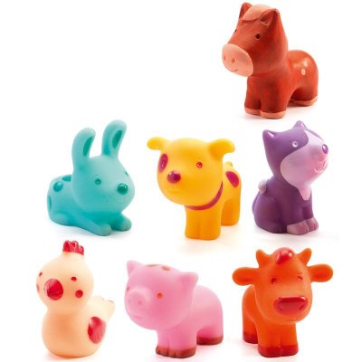 DJECO Lot De 7 Animaux Troopo-Farm - 